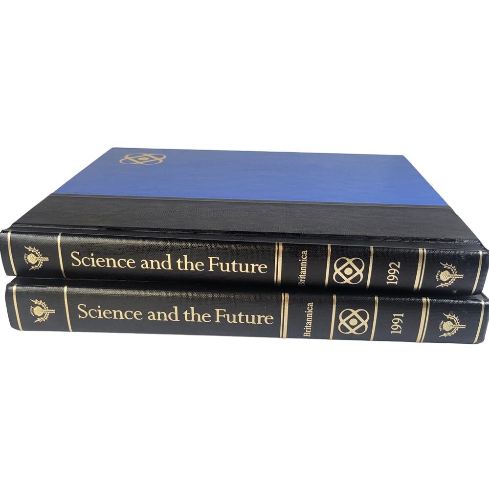 Encyclopaedia Britannica Science and the Future Books 1991-1992 Set of 2